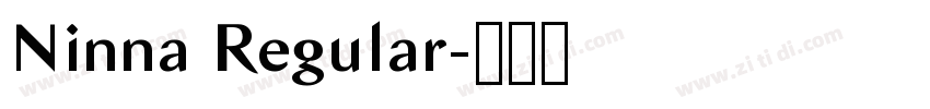 Ninna Regular字体转换